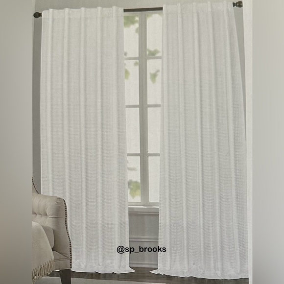 🎁Hotel Window Panels - 2 Pieces - Back Tabs - 100% Matelassé Cotton - 38” x 96” - Picture 2 of 4
